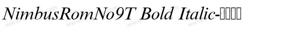 NimbusRomNo9T Bold Italic字体转换